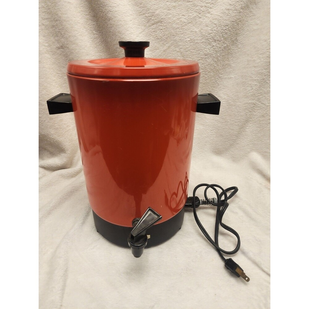 Vintage Empire Burnt Orange Coffee Percolator 1972 Missing Stands Tested